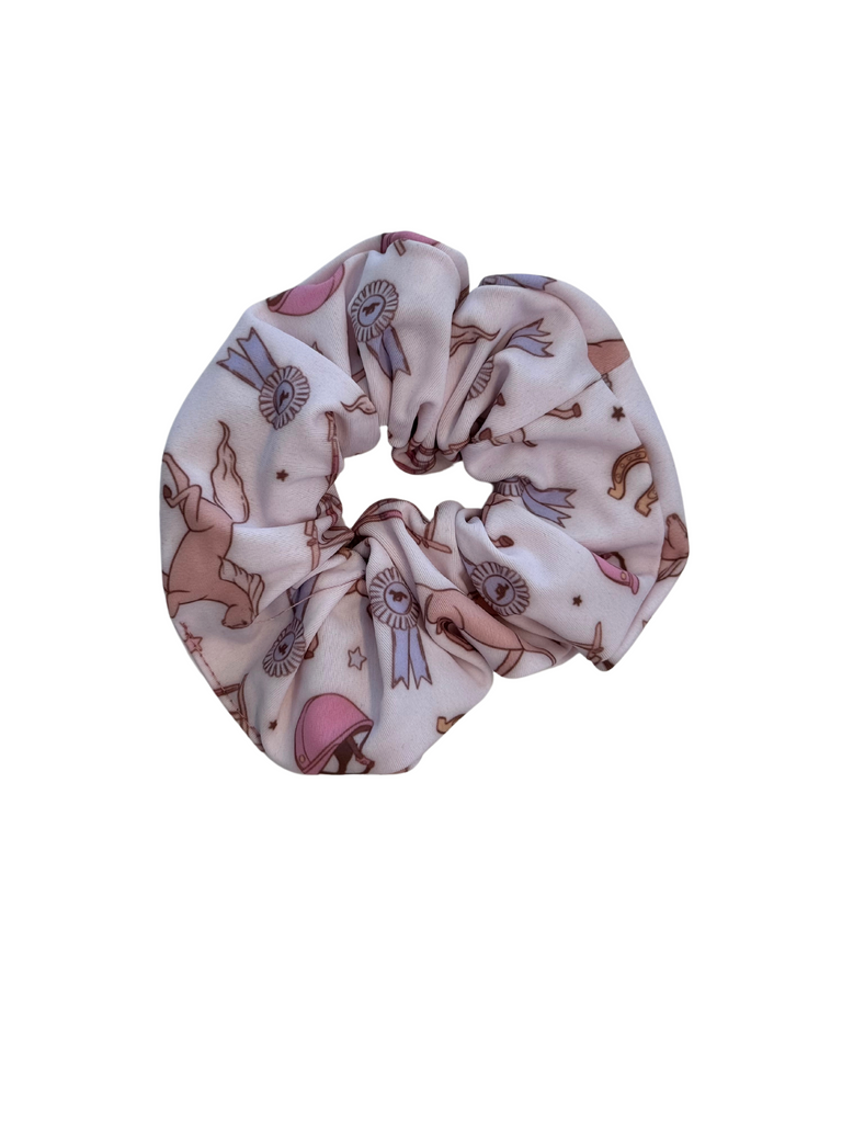 Pink Horse Riding Scrunchie