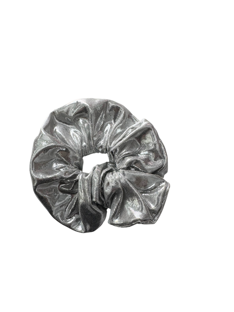Silver Sparkly Scrunchies for Hair
