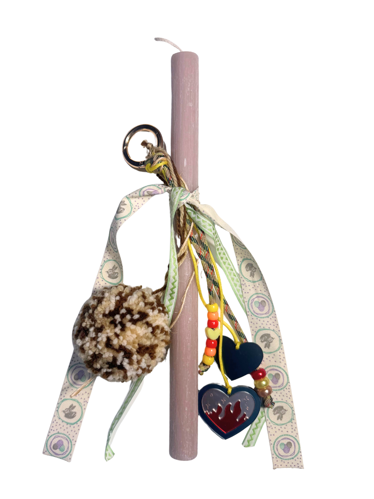 Girl Off-White Hearts Keychain Easter Candle