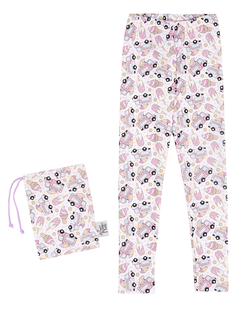 Girl Pink Ice-Cream Truck Legging