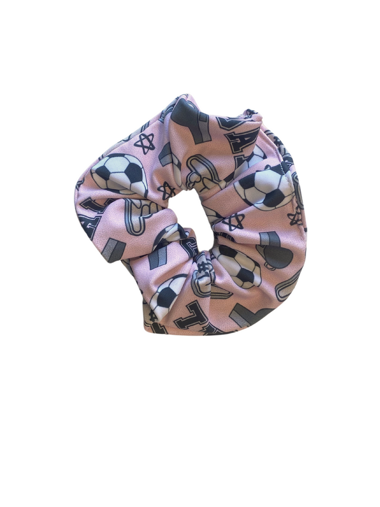 Girl Soccer Pink Scrunchies for Hair