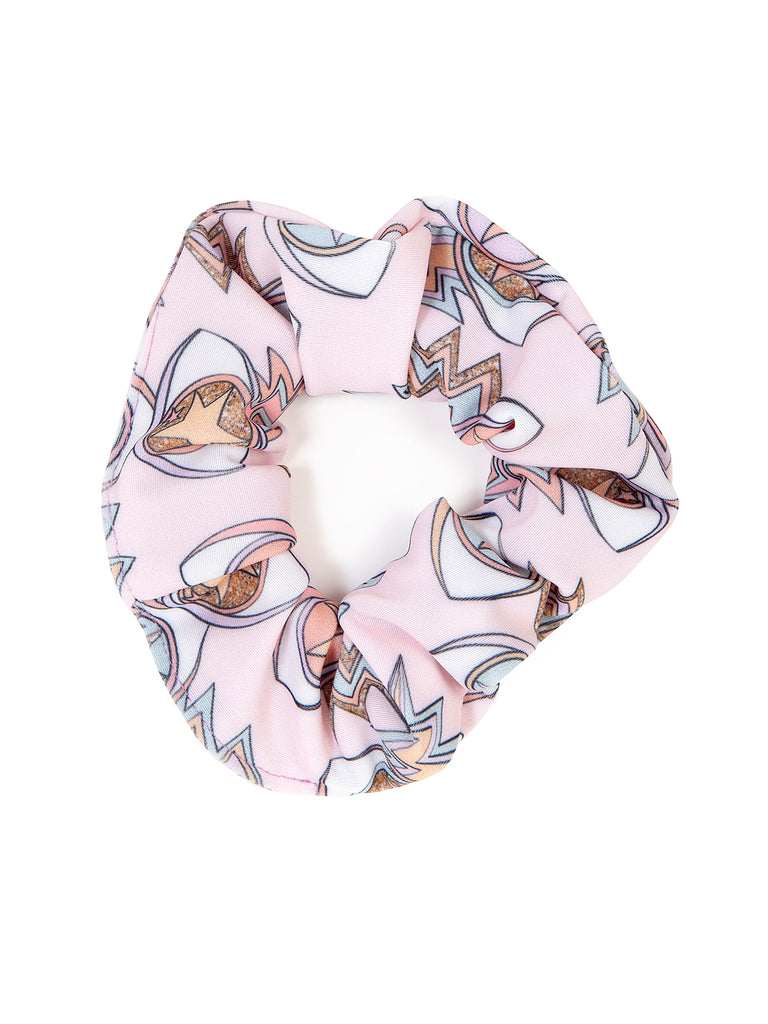 Girl Party Pink Eyes Scrunchies for Hair