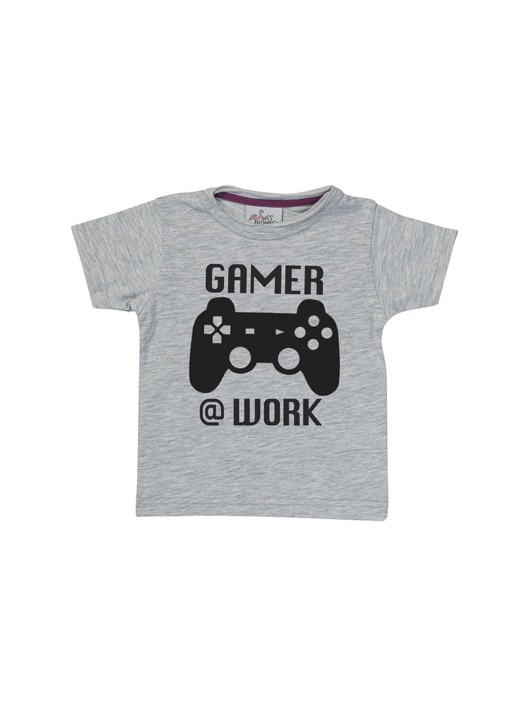 Boy Gamer @ Work Grey Shirt