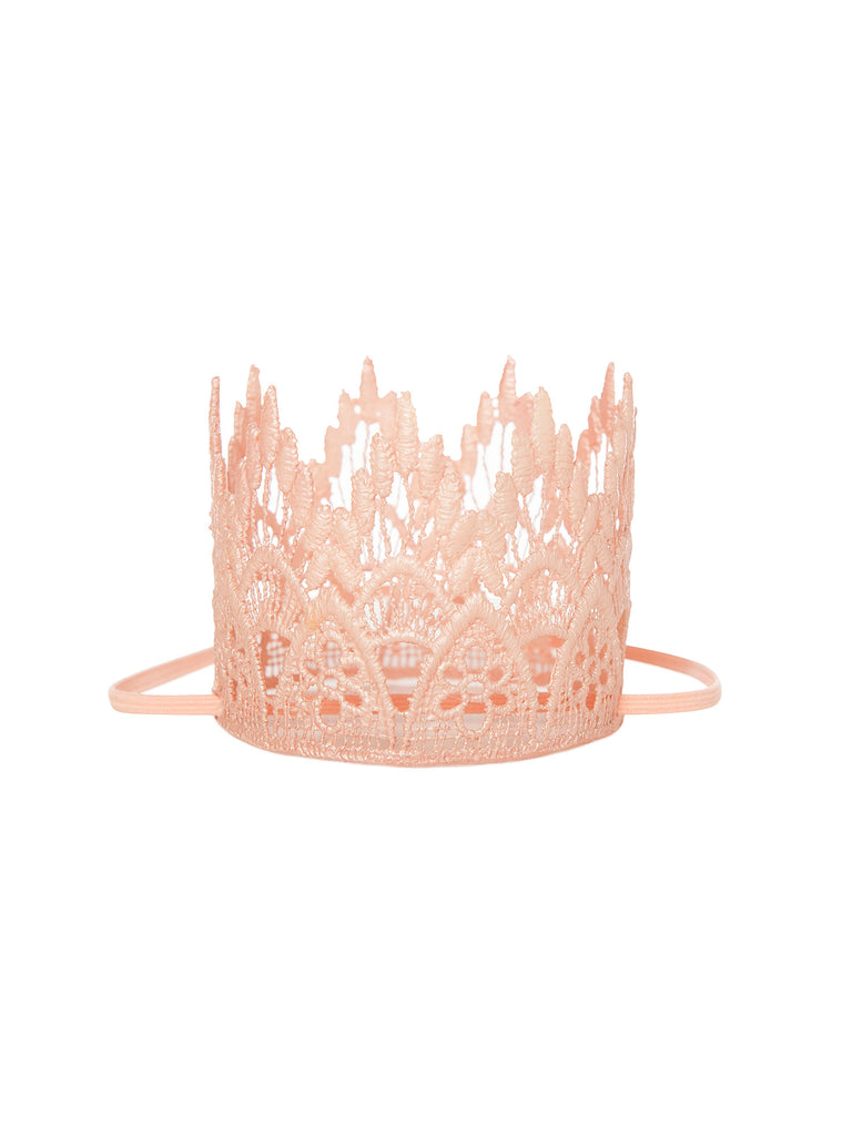 pink lace crown headband for hair miss flamingo kids