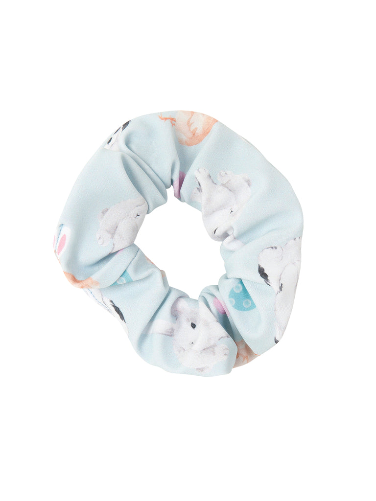Girl Bunny Light Blue Scrunchies for Hair