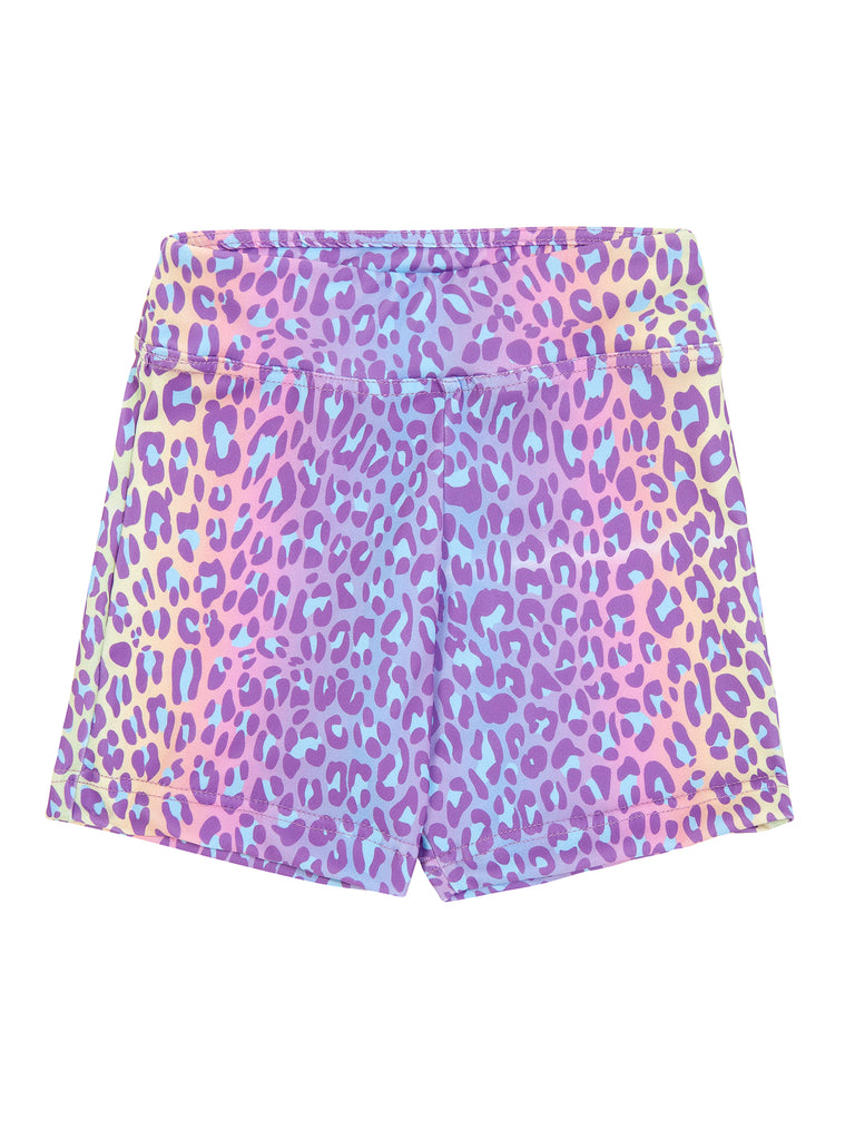 Girl Rainbow Leopard Shorts