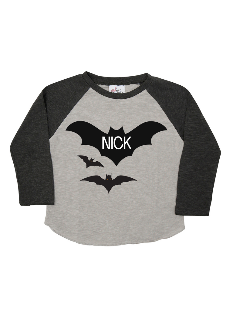 Boy Black Bat Long Sleeve Shirt