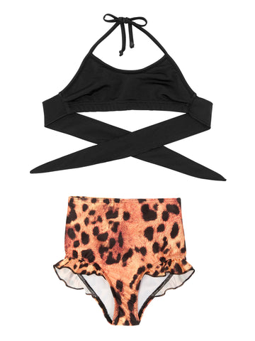 Girl Leopard High-Rise Bikini