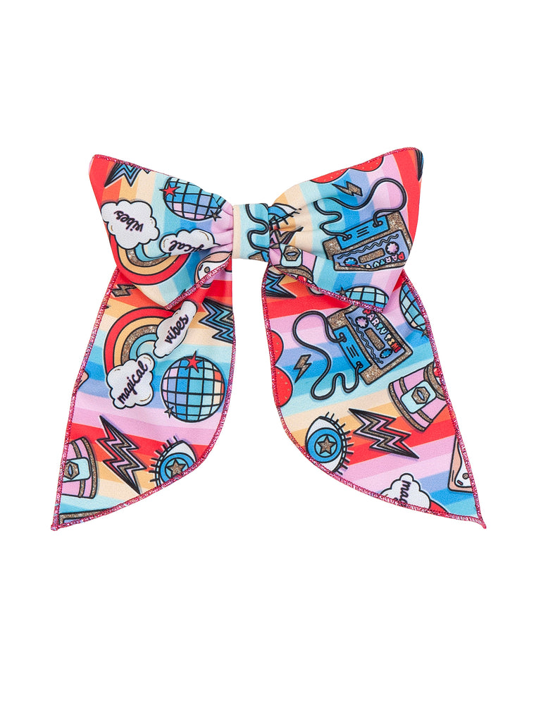 Girl Pop Rainbow Stripes Bow for Hair