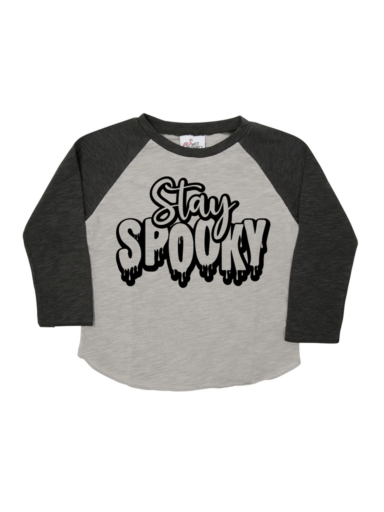 Boy Stay Spooky Halloween Raglan Shirt