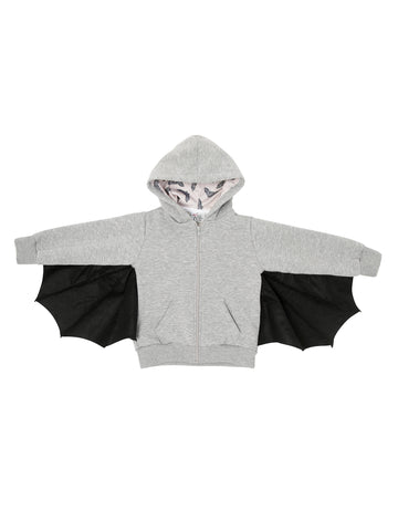 Boy Grey Dragon Bat Hoodie