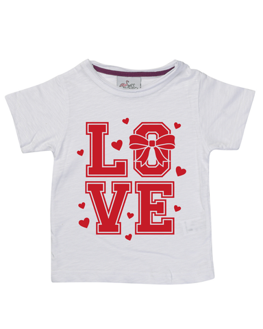 Girl Valentines Love Sleeve Shirt