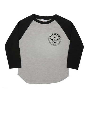 Girl Grey Equestrian Personal Assistant Raglan Shirt