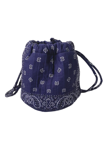 Blue Bandana Bucket Bag