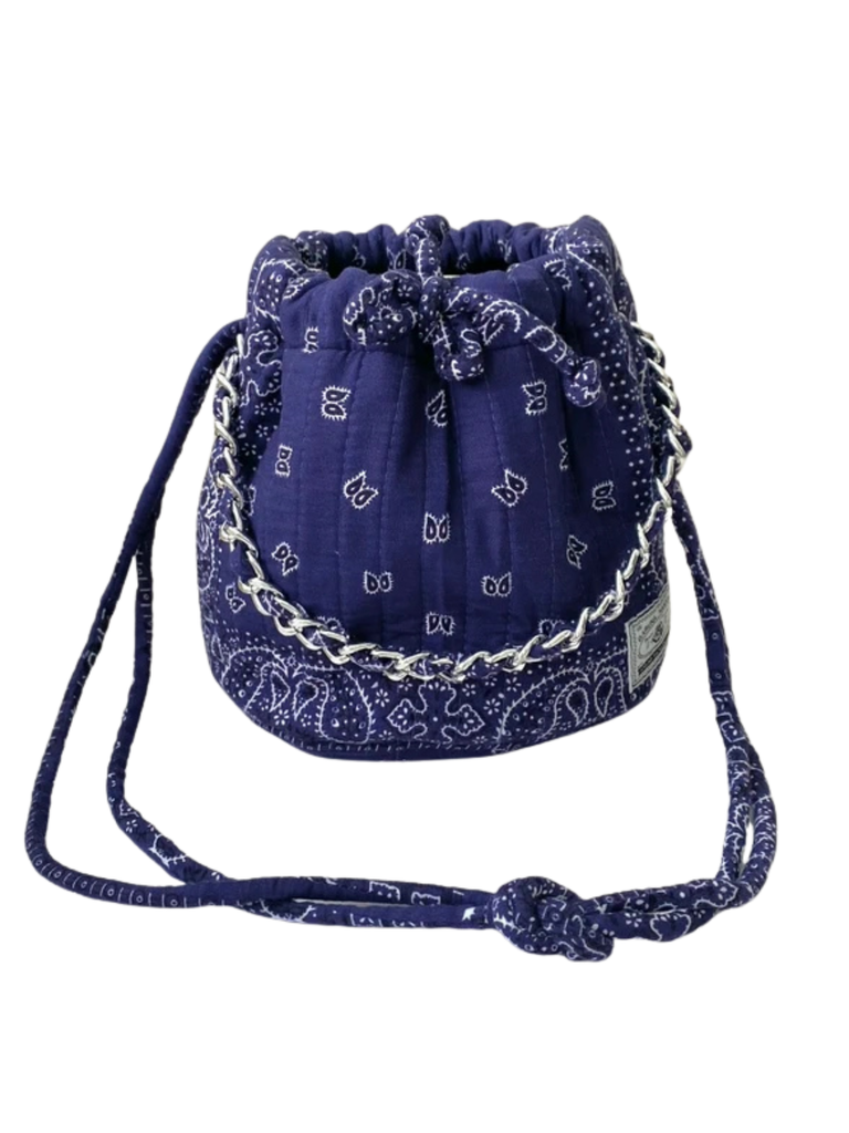 Blue Bandana Bucket Bag