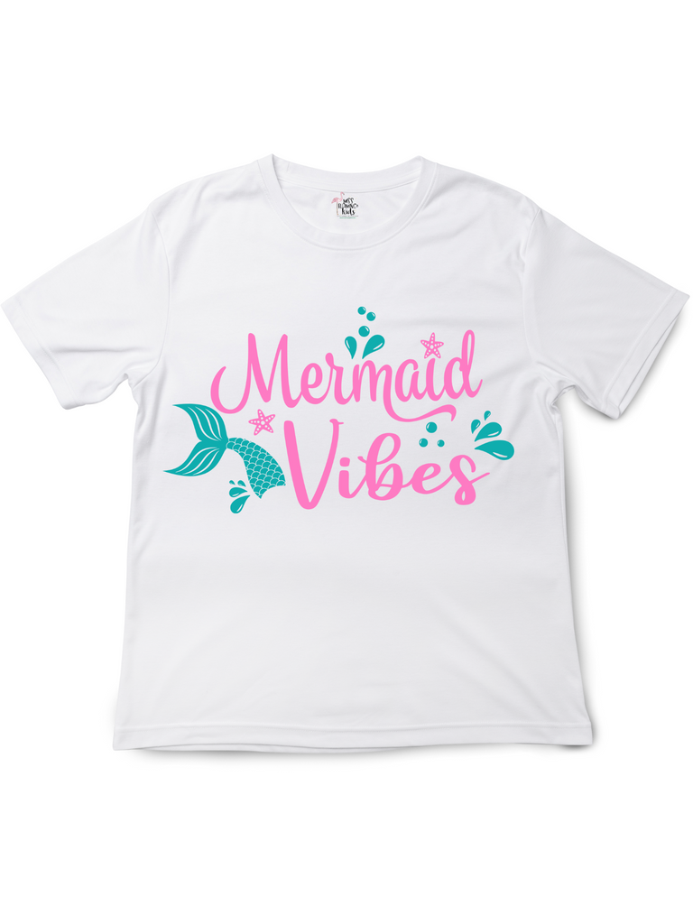 Girl White Mermaid Vibes Shirt