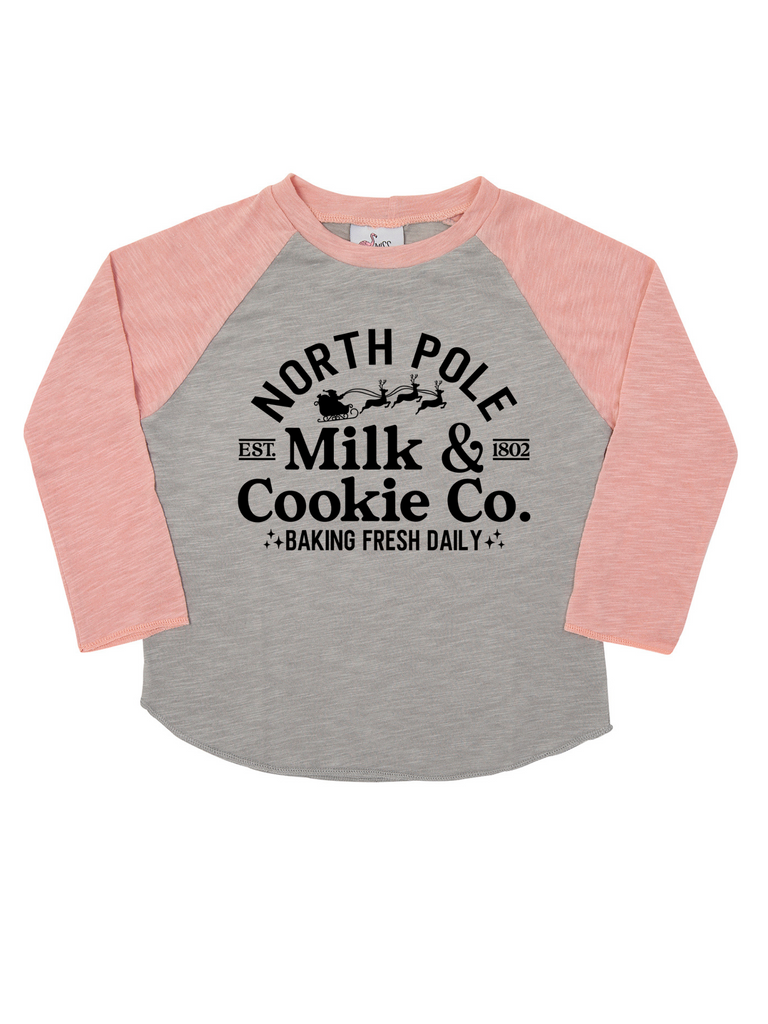 Girl North Pole Milk & Cookies Long Sleeve Shirt