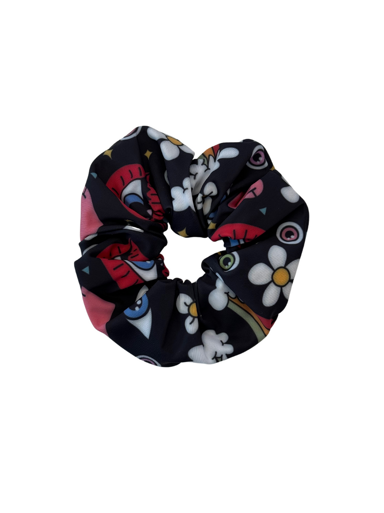 Black Fun Evil Eye Scrunchie