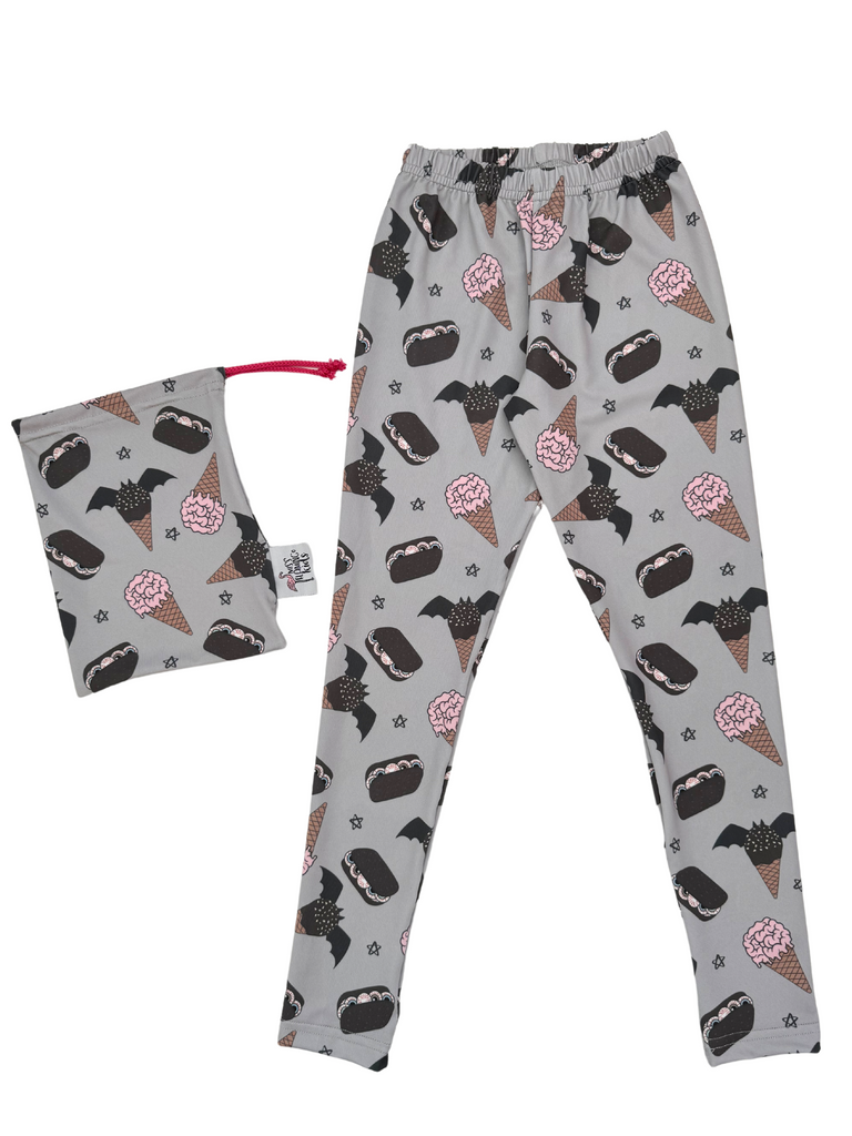 Girl Grey Halloween Ice-Cream Legging