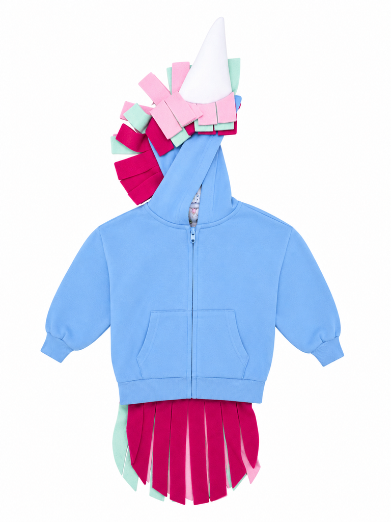 Girl Blue Unicorn Hoodie