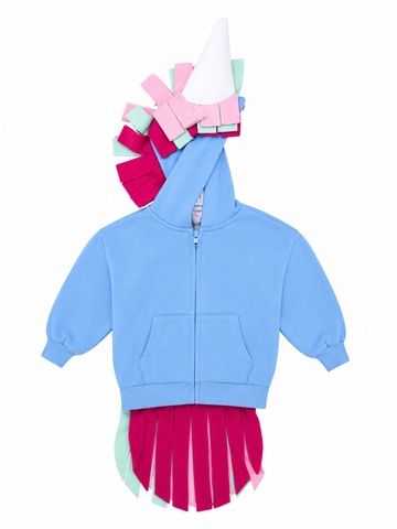 Girl Blue Unicorn Hoodie