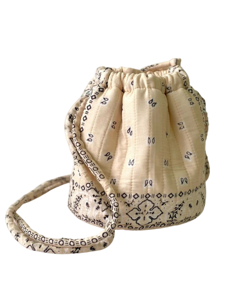 Creme Bandana Bucket Bag