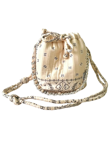 Creme Bandana Bucket Bag