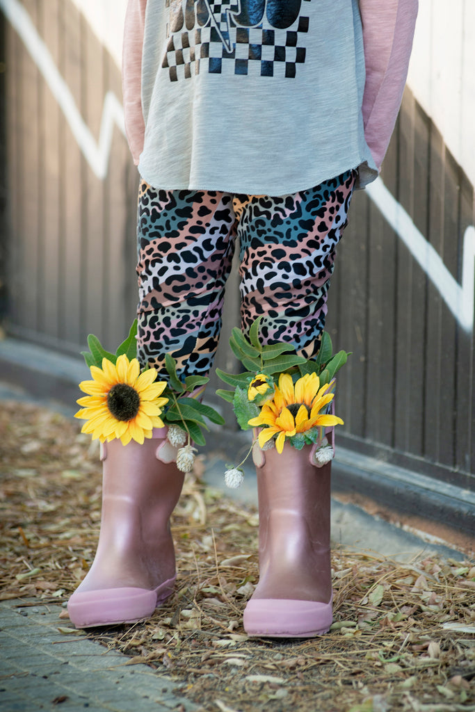 Girl Colourful Safari Leopard Legging