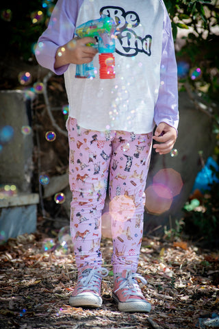 Girl Pink Dogs Vibe Legging
