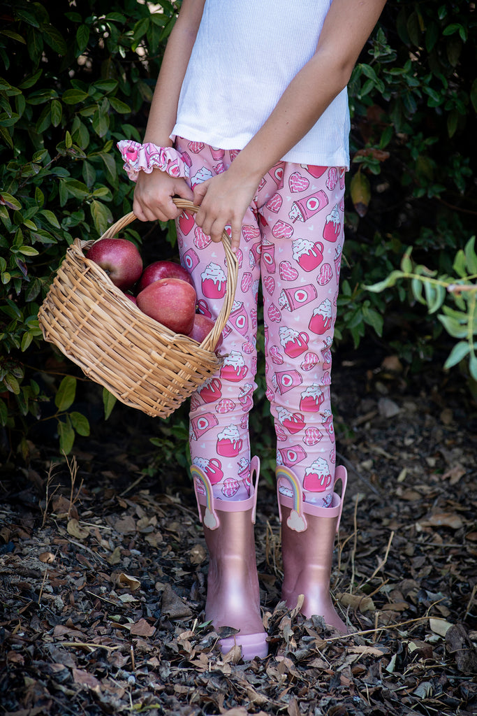 Girl Pink Valentines Frosty Love Legging