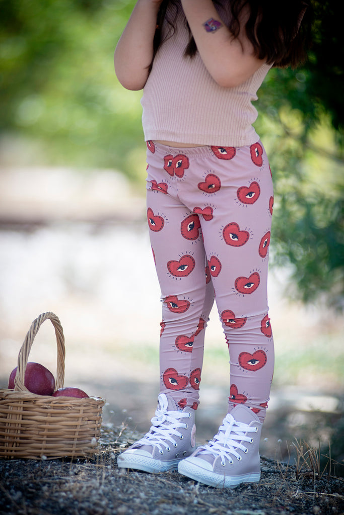 Girl Cream Whispered Hearts Legging