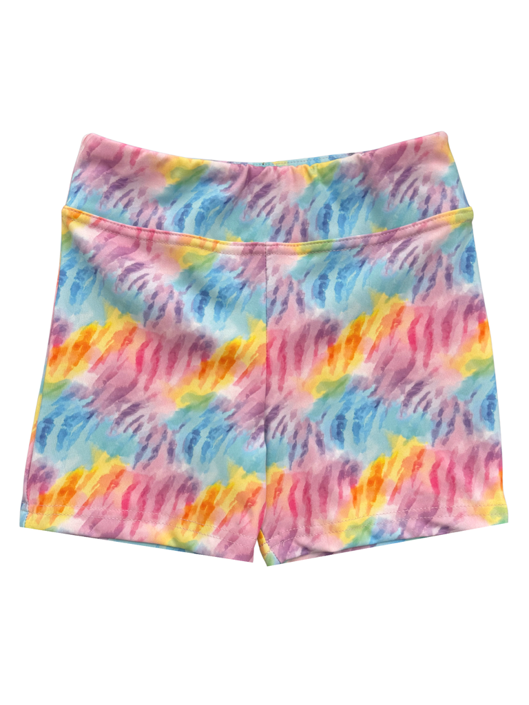 Girl Electric Neon Zebra Biker Shorts