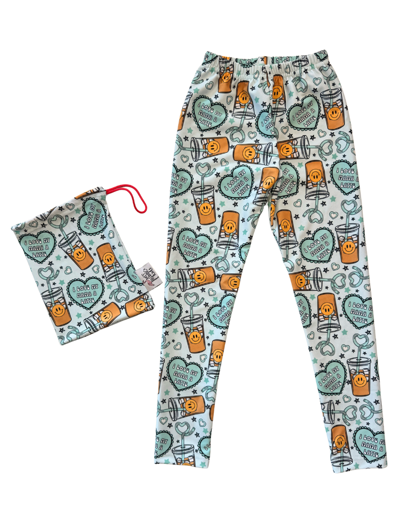 Girl Aqua Love Mama A Latte Legging