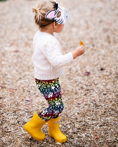 Girl Black Rainbow Wild Legging