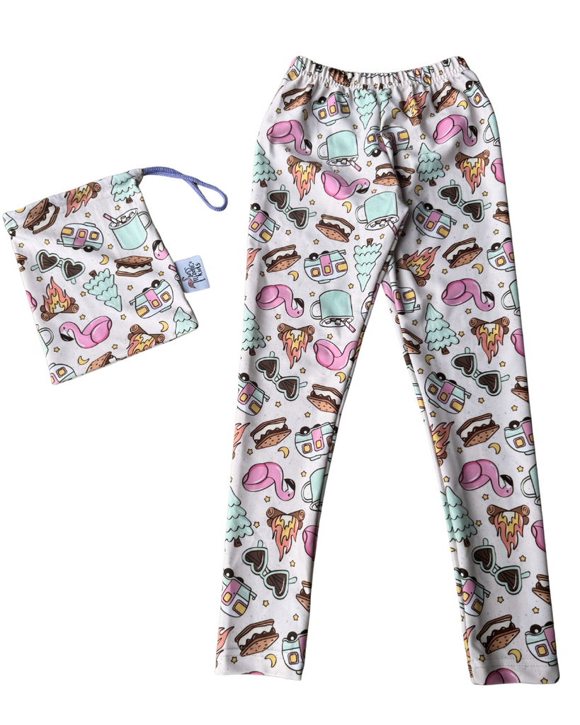 Girl Pink Campfire Flamingo Legging