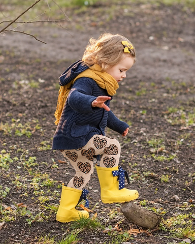 Girl Cream Leopard Heart Legging
