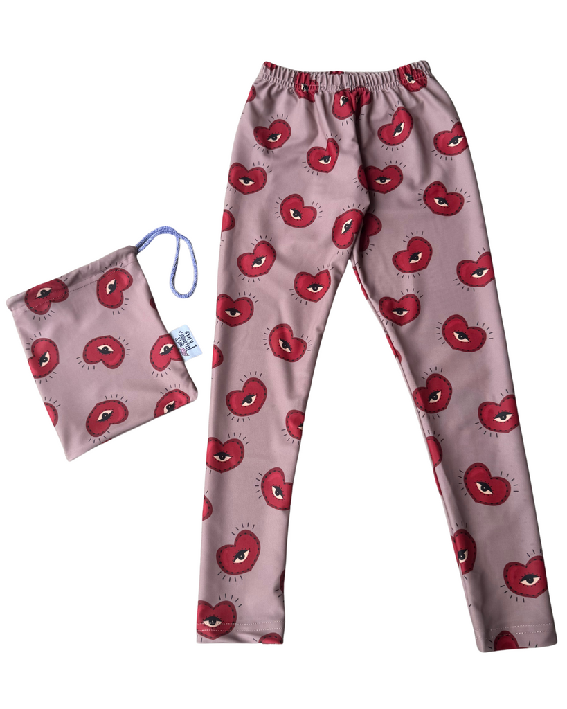 Girl Cream Whispered Hearts Legging
