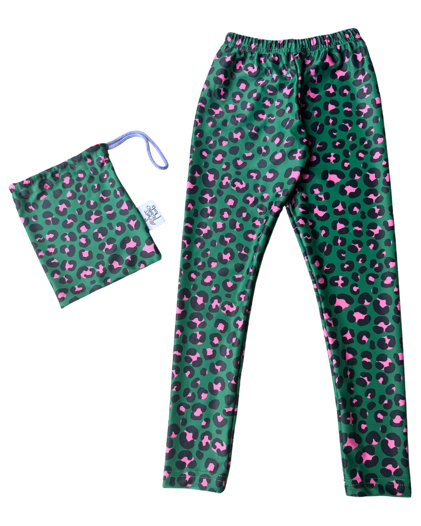 Girl Green Jungle Pop Leopard Legging