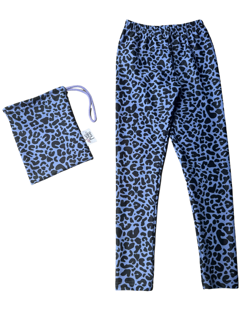 Girl Blue Midnight Leopard Legging