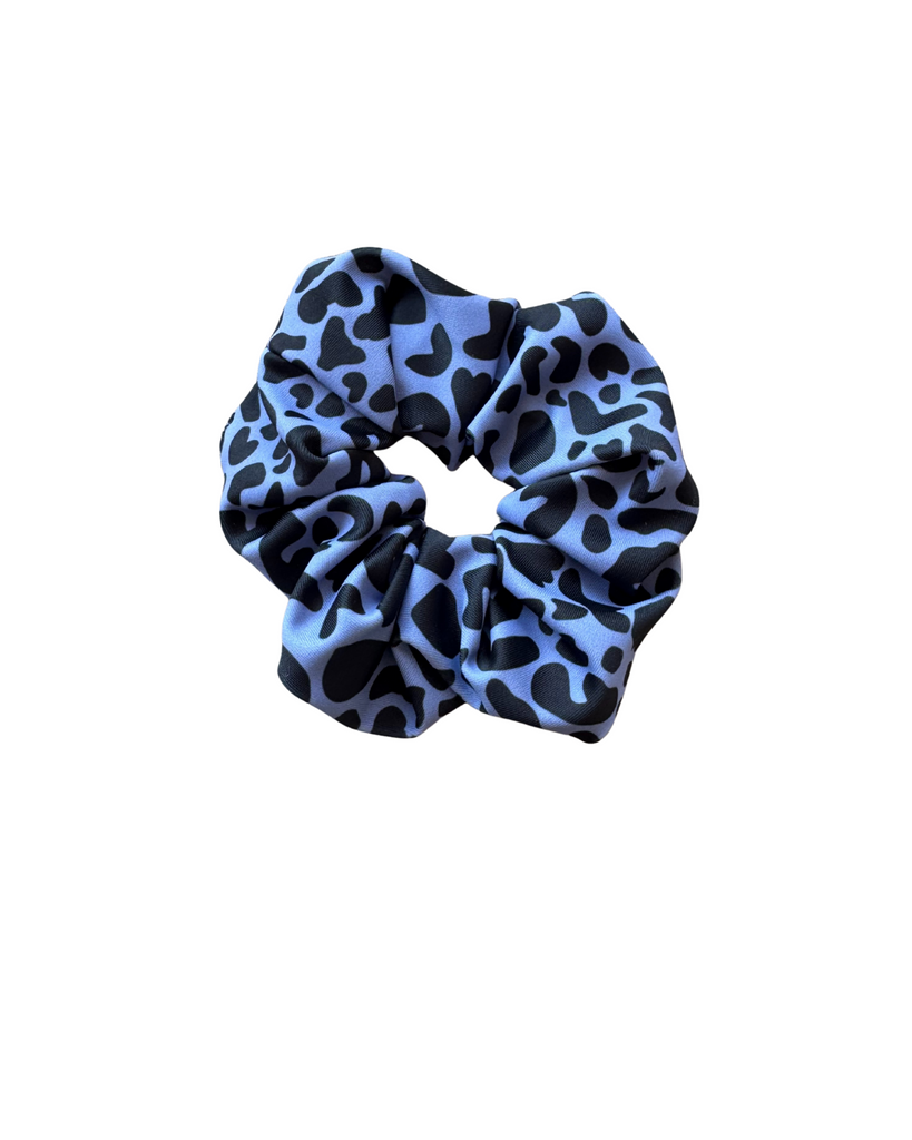 Girl Midnight Blue Leopard Scrunchies for Hair