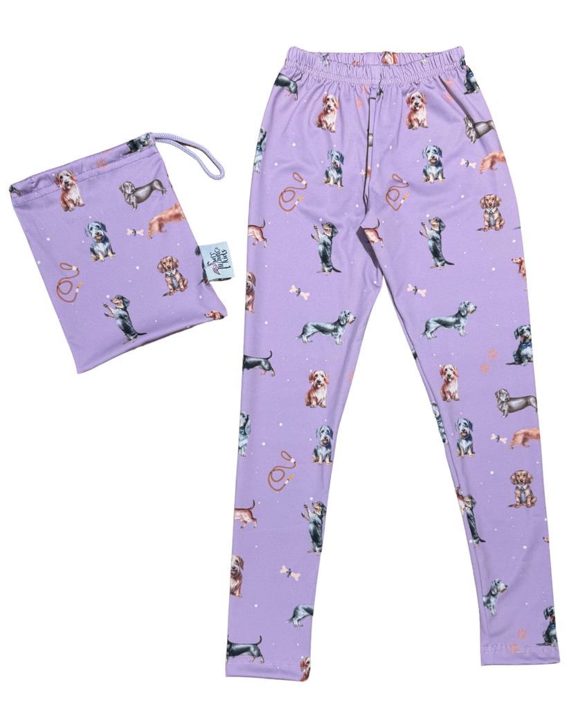 Girl Purple Dachshund Love Legging