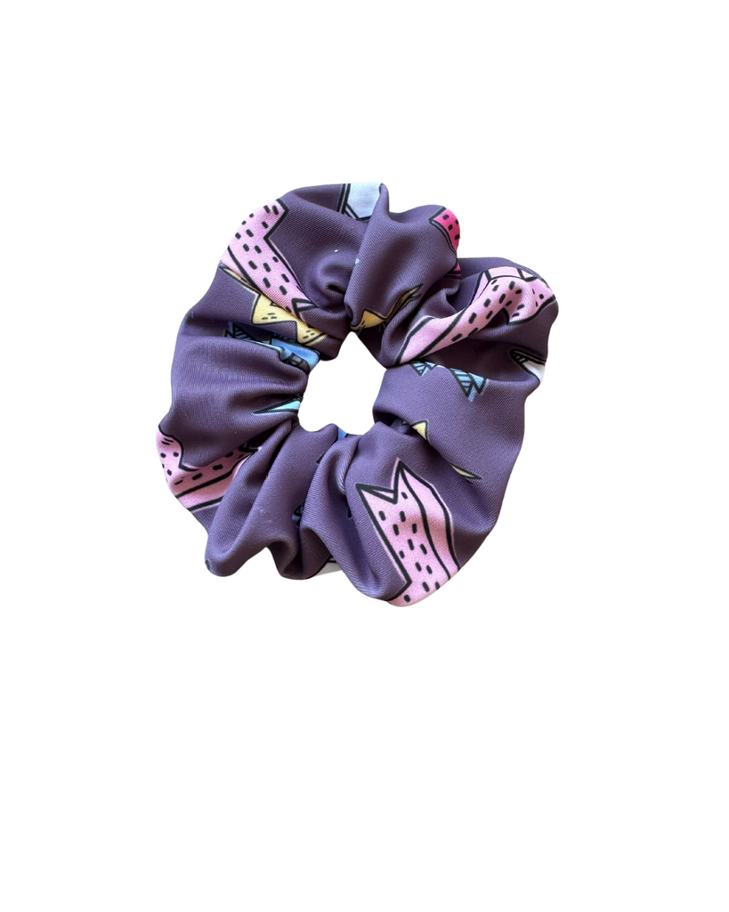 Girl Purple Thunder Pop Scrunchies for Hair