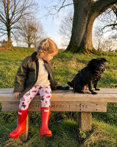 Girl Pink Pug Love Legging