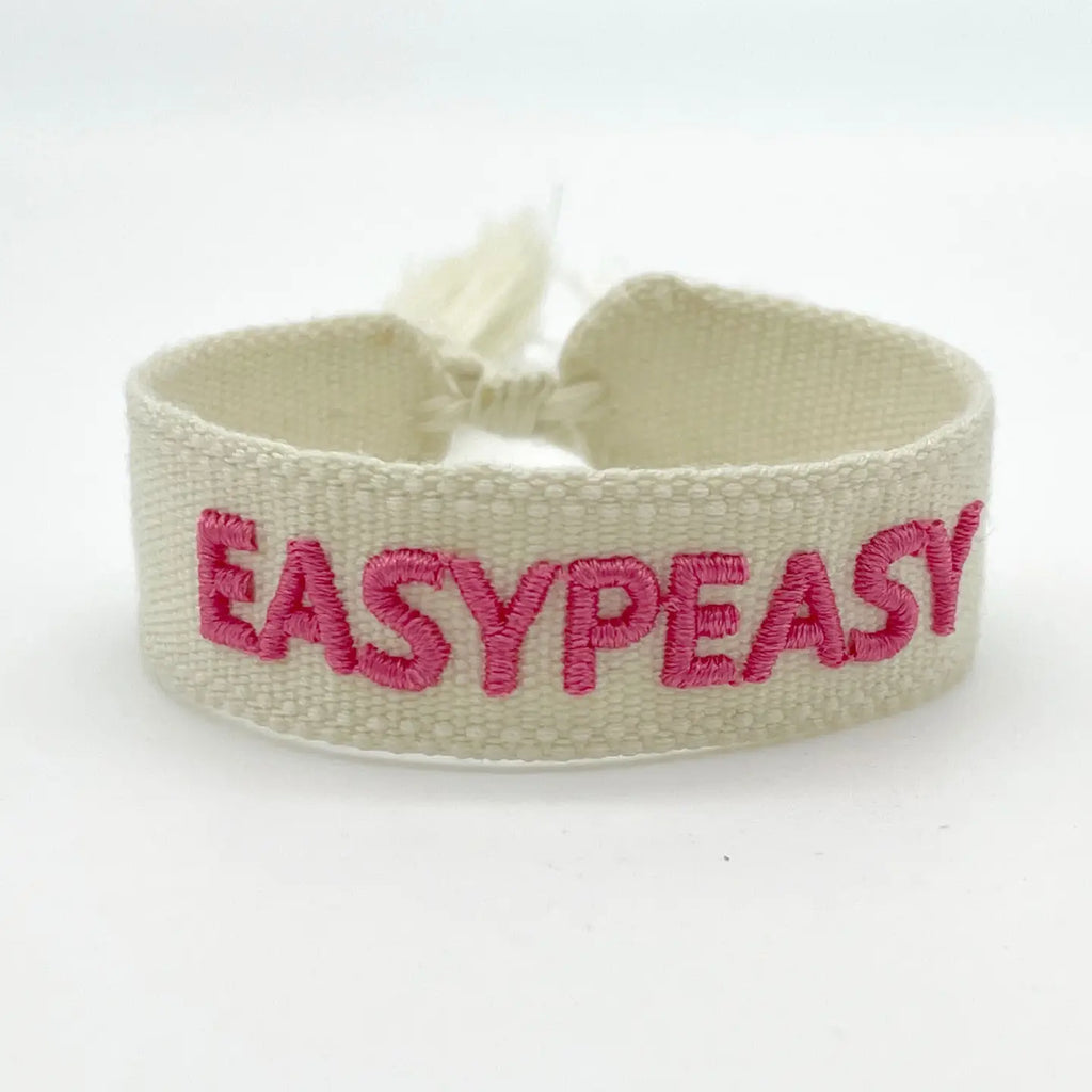 Girl Easy Peasy Statement Bracelet Woven, Embroidered
