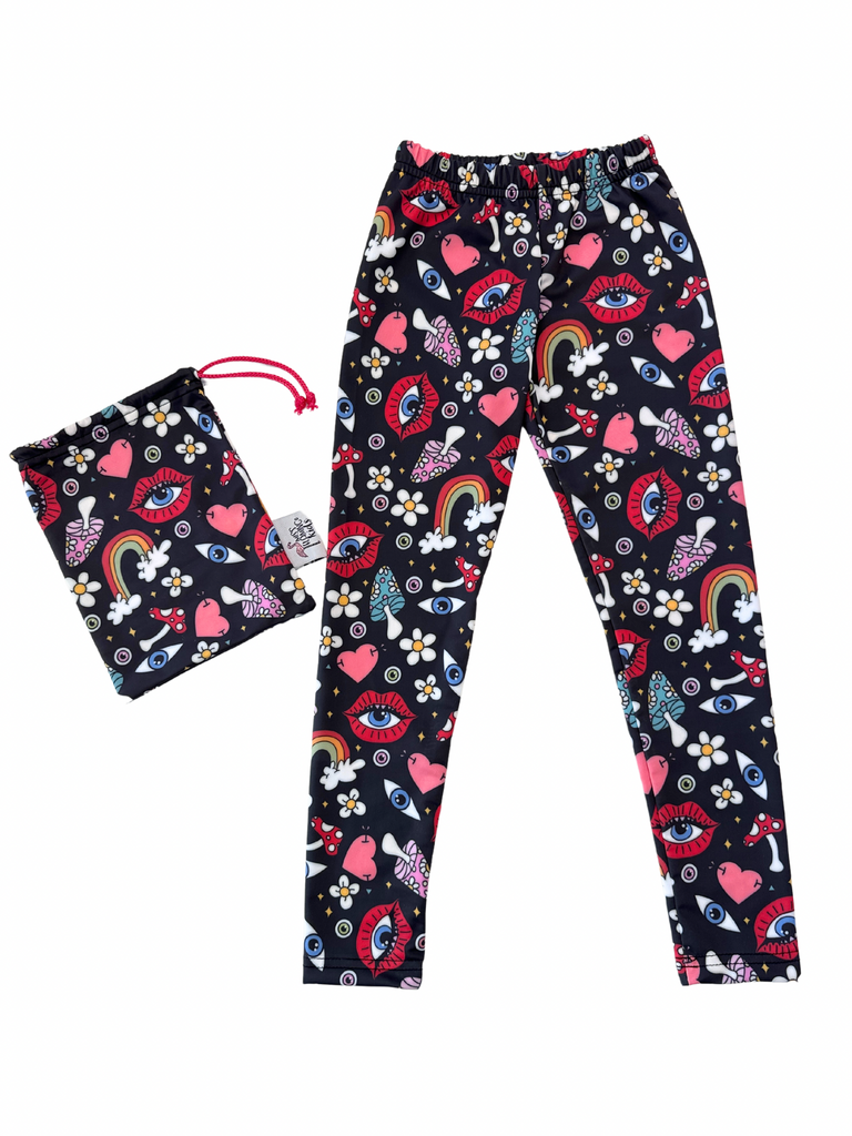 Girl Black Fun Evil Eye Legging