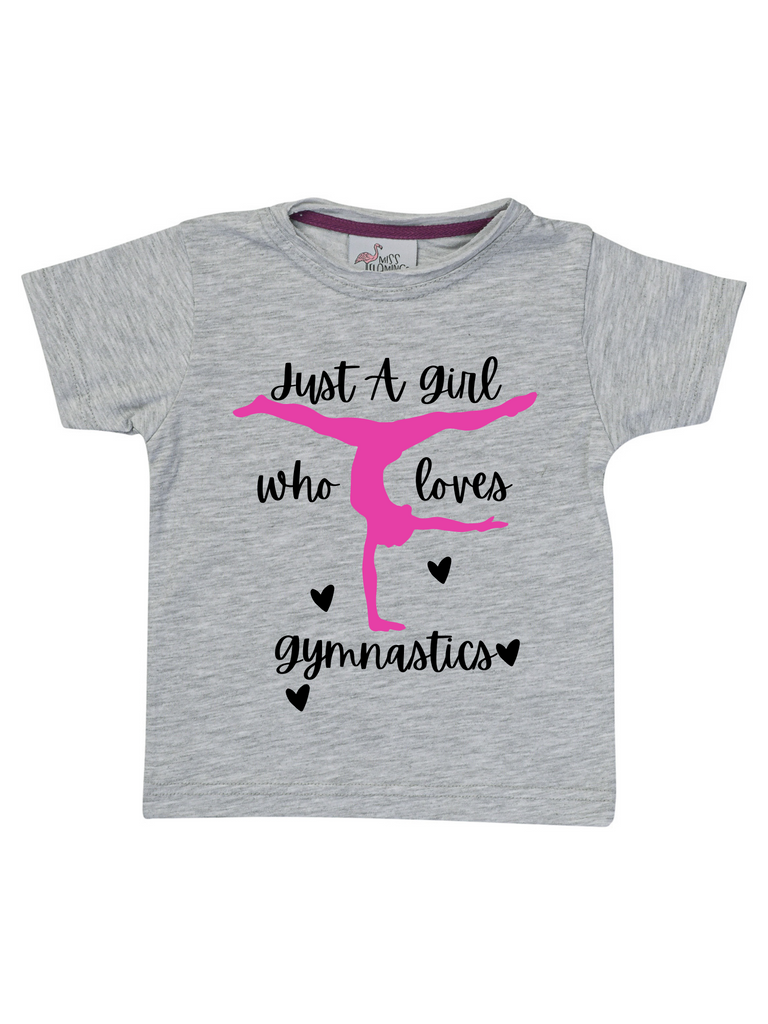 Girl Grey Gymnastic Love Shirt