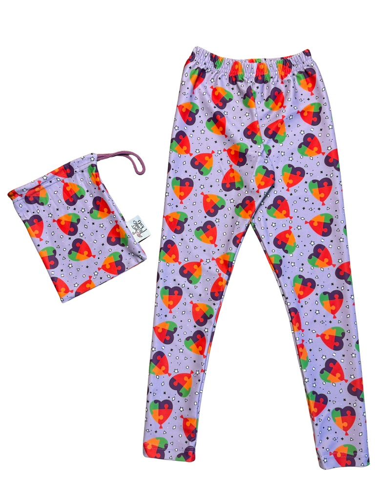 Lilac Mazi Gia To Paidi Elastic Leggings