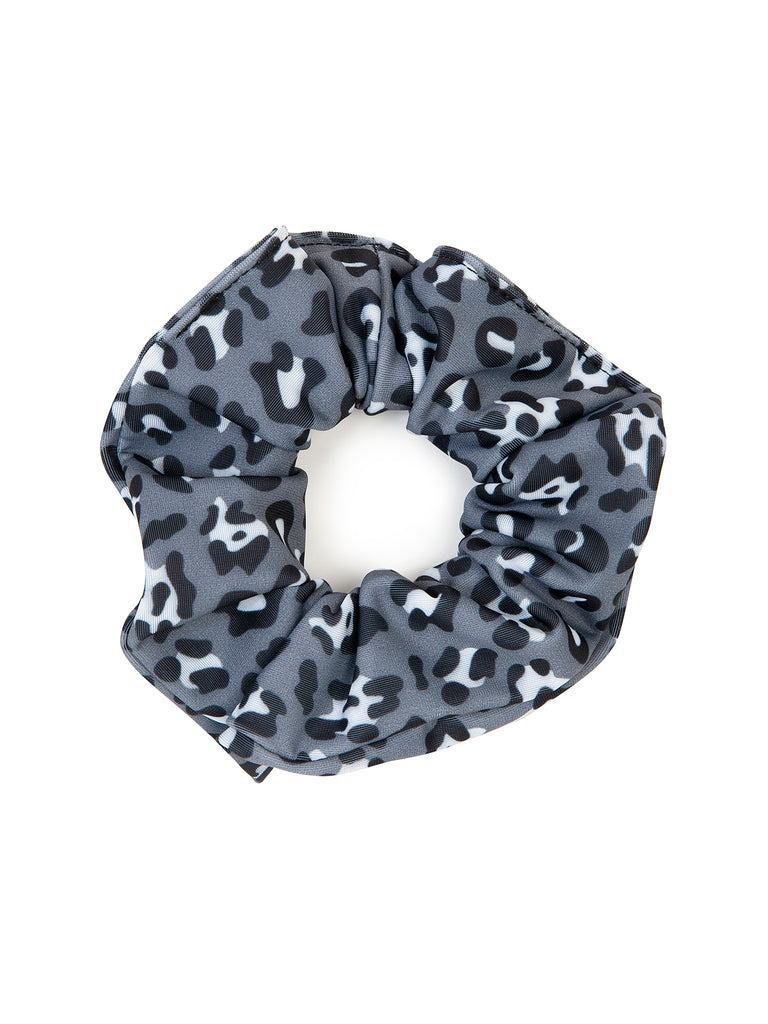 Girl Smoke Grey Leopard Scrunchies for Hair