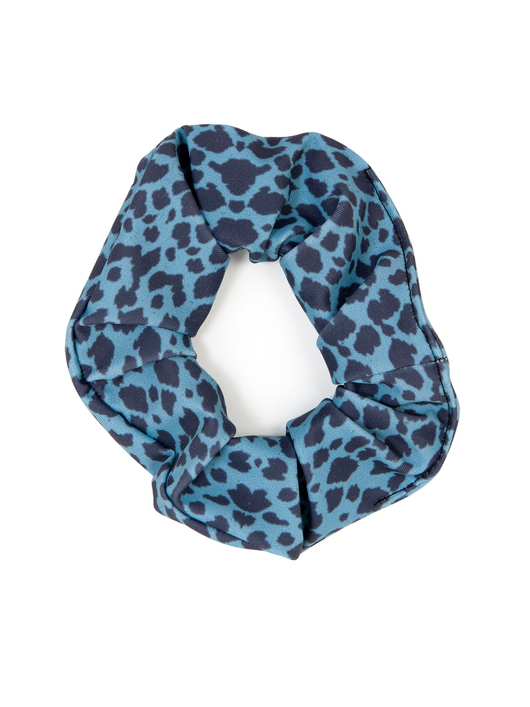 Girl Blue Cheetah Scrunchies for Hair
