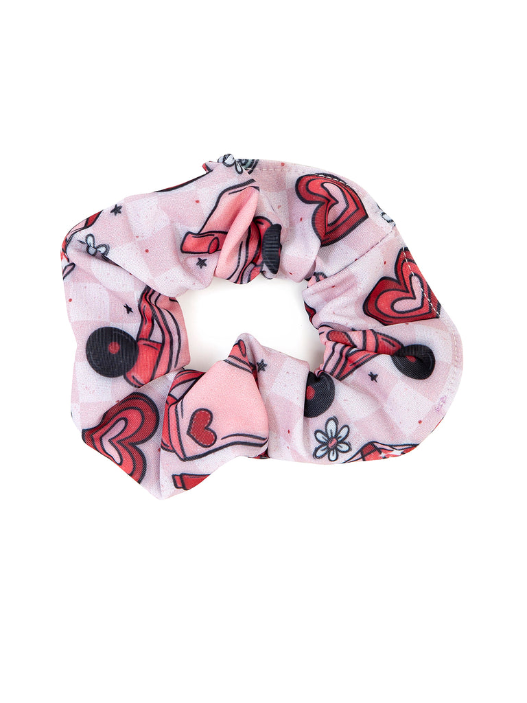 Girl Pink Valentines Roller Scrunchies for Hair